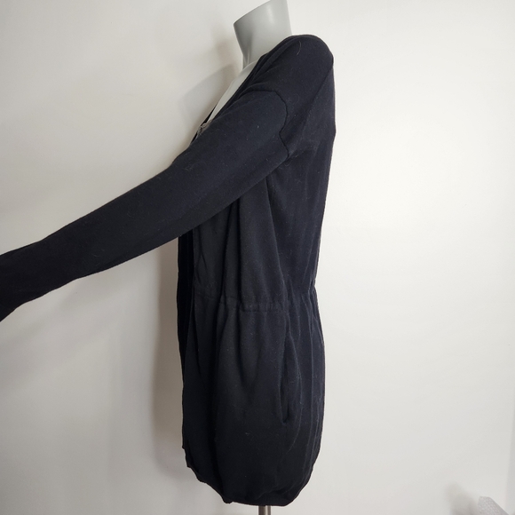 Aritzia Babaton Black Cotton Open Front Wrap Cardigan Size S - Picture 9 of 12